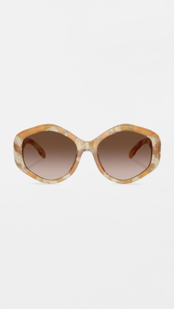 Gafas de sol Tory Burch 5 cm gradiente marrón