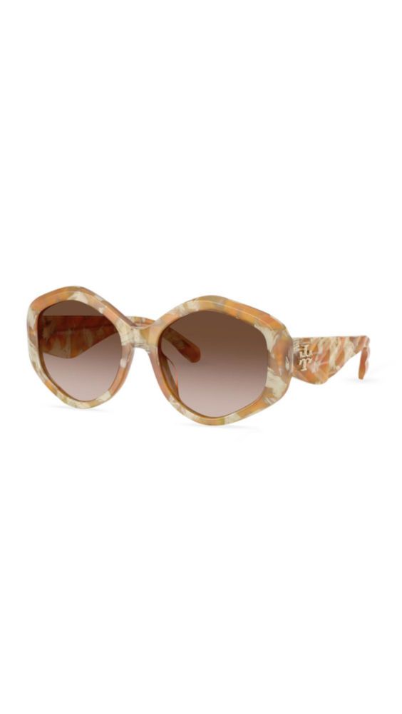 Gafas de sol Tory Burch 5 cm gradiente marrón