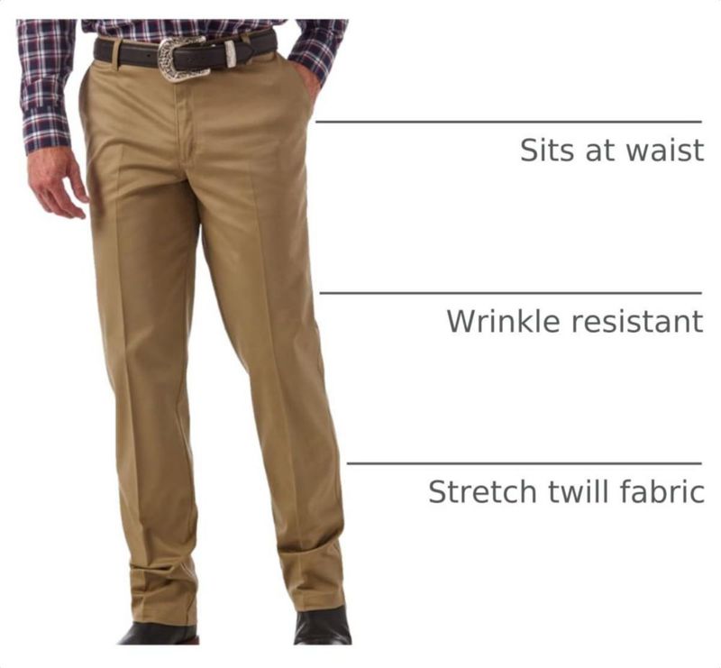 PANTALONES Wrangler 91 cm Caqui Corte Relajado