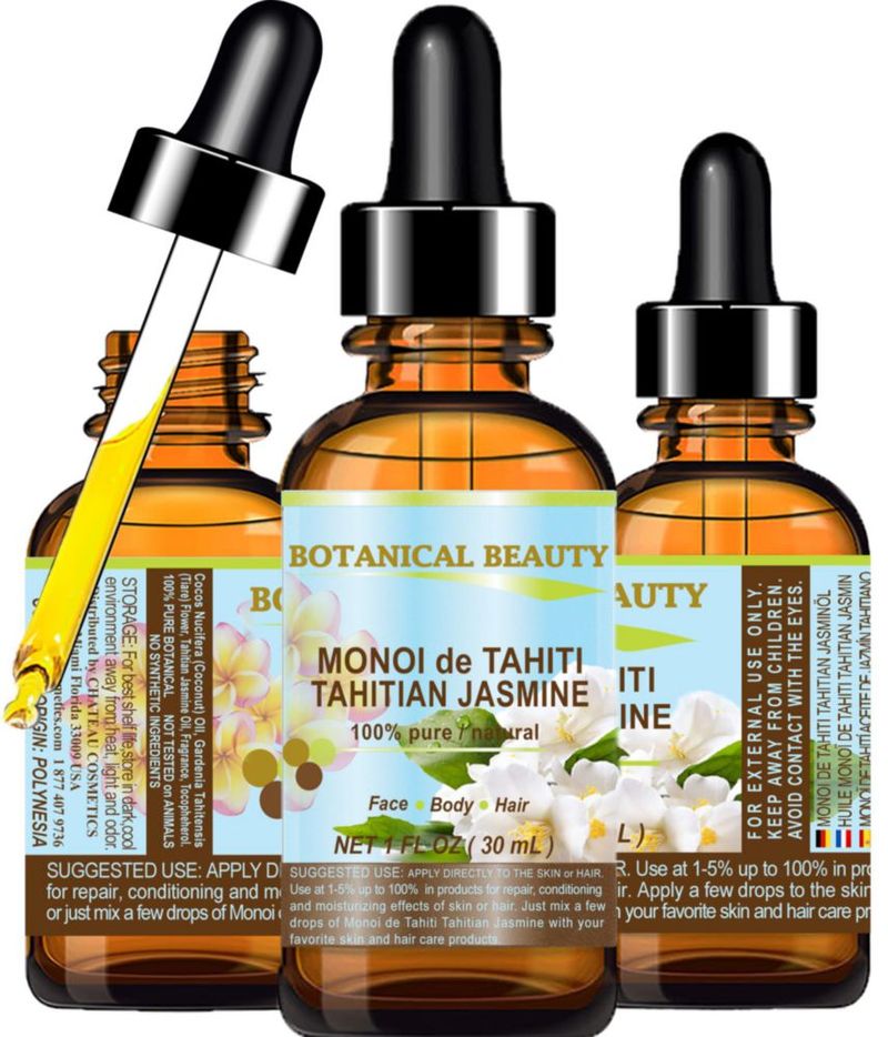 Aceite Botanical Beauty MONOI 30 ml Jazmín Tahitiano para piel y cabello