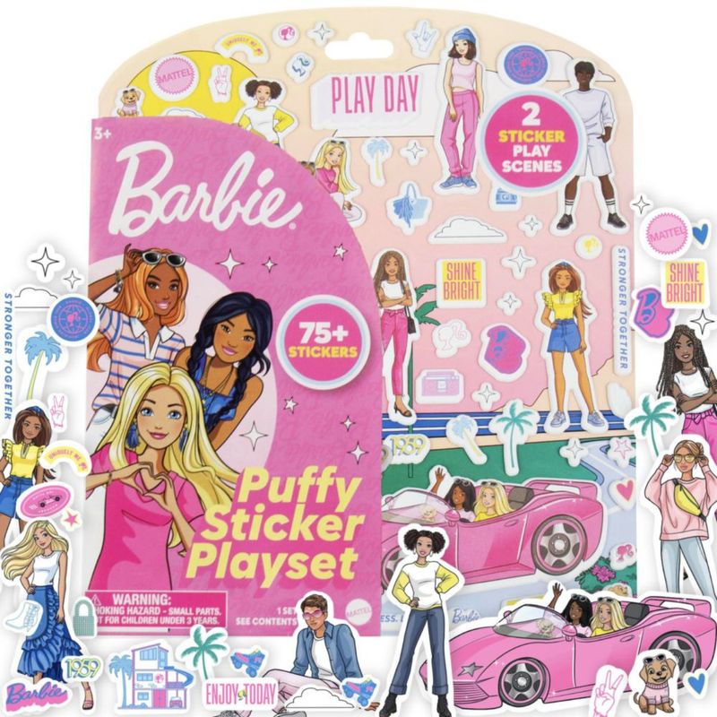 Set de Pegatinas Esponjosas Horizon Group USA Barbie