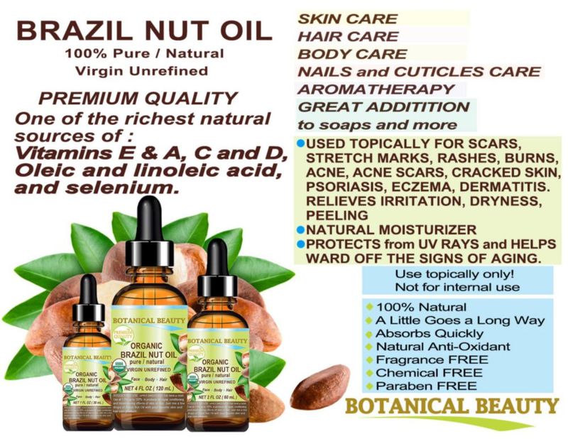 Aceite de Nuez de Brasil Botanical Beauty 60 ml Orgánico Virgen