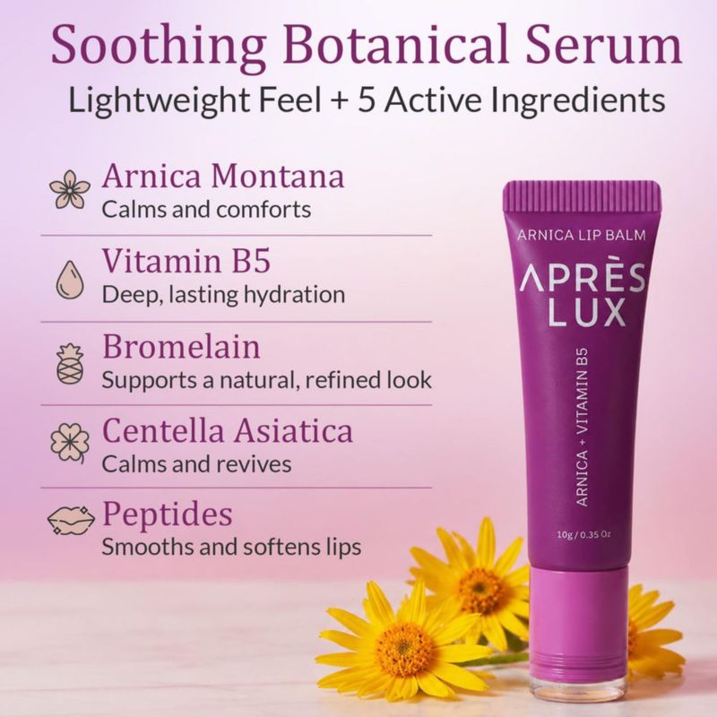 Bálsamo labial Escentile Arnica 10 g para cuidado post‑relleno