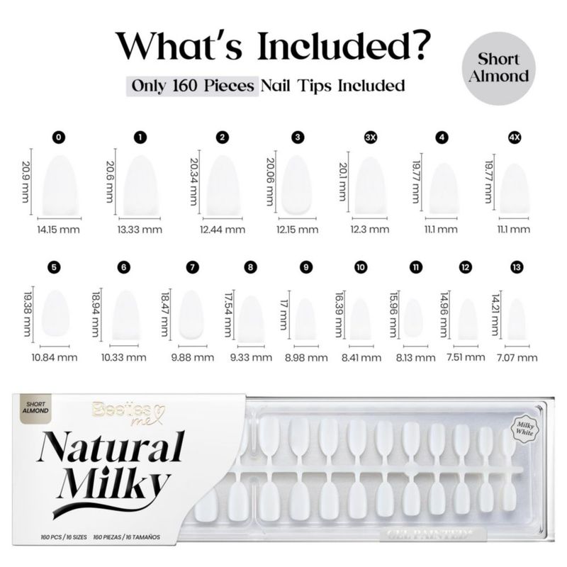 Uñas postizas Beetles Gel Polish 160 uds forma almendra