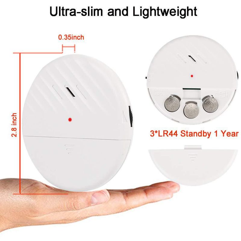 Alarma EverNary Pack de 6 Sensor de Vibración 125 dB Blanco