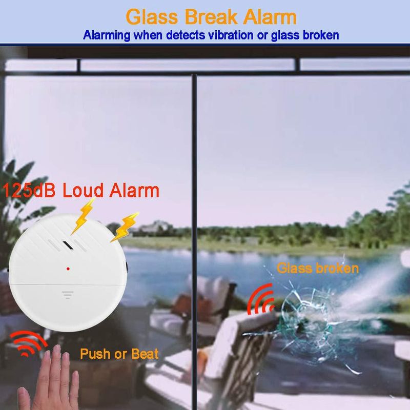 Alarma EverNary Pack de 6 Sensor de Vibración 125 dB Blanco