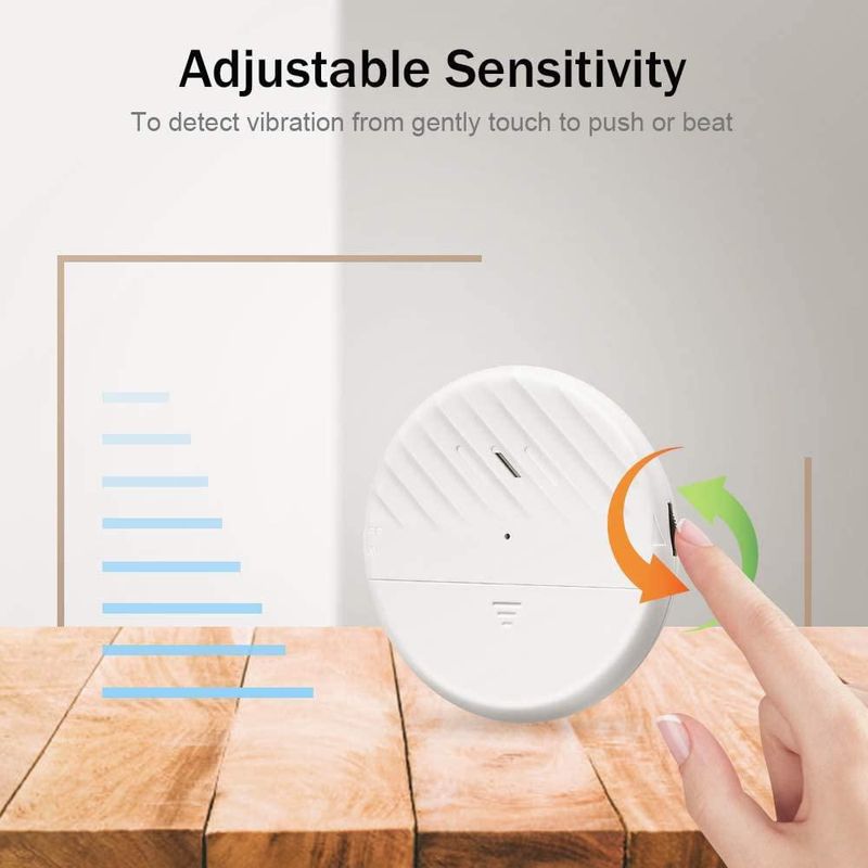 Alarma EverNary Pack de 6 Sensor de Vibración 125 dB Blanco