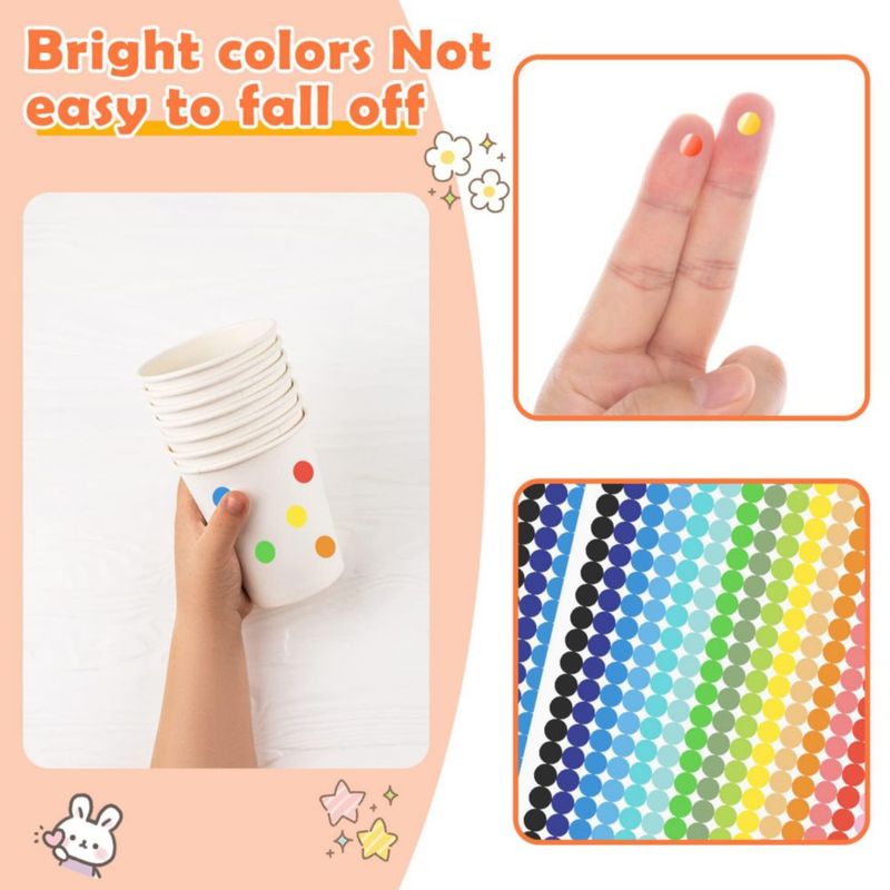 Pegatinas de puntos Nestcode 6720 uds 20 colores 06 cm