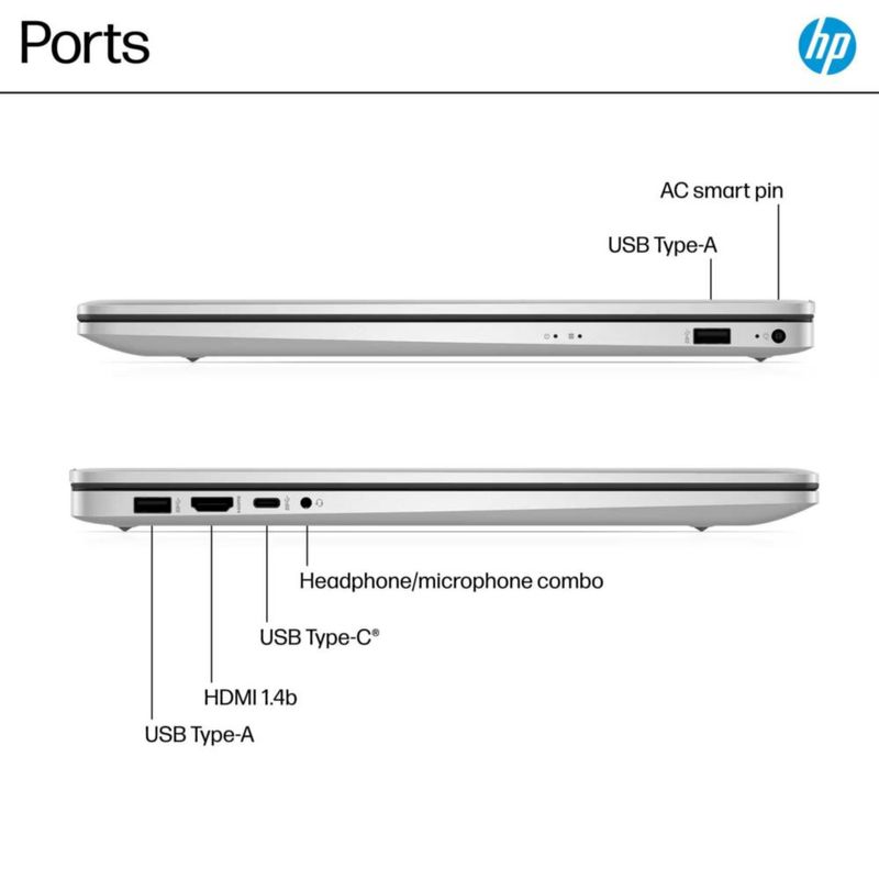 Portátil HP 173" i3‑N305 16 GB RAM 1 TB SSD Wi‑Fi 6