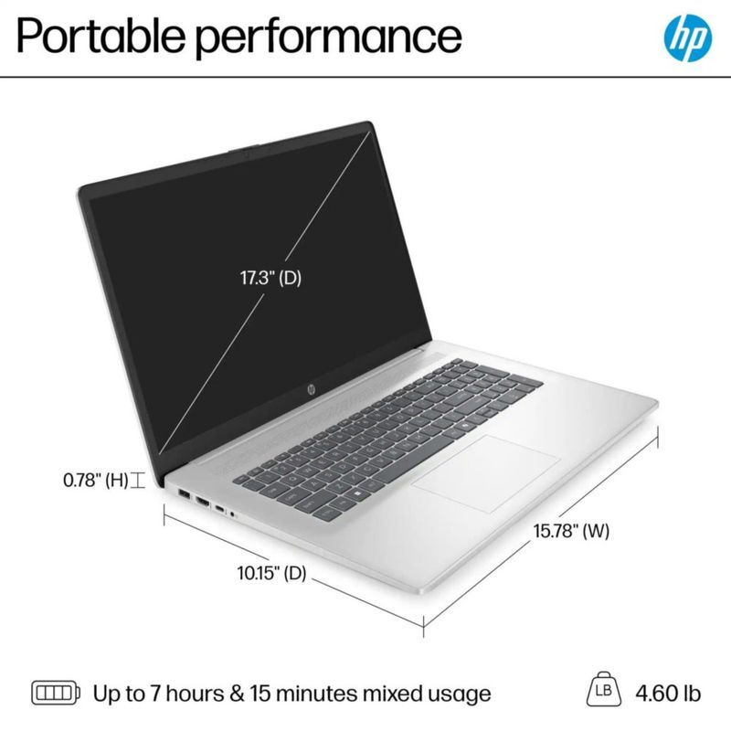 Portátil HP 173" i3‑N305 16 GB RAM 1 TB SSD Wi‑Fi 6