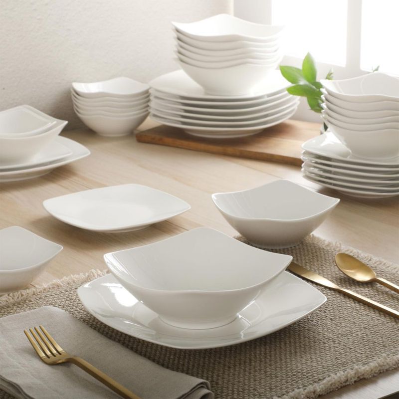 Juego de Vajilla Gibson Home de 40 Piezas en Porcelana Blanca