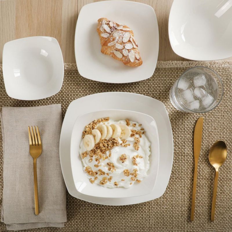 Juego de Vajilla Gibson Home de 40 Piezas en Porcelana Blanca