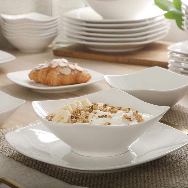 Juego de Vajilla Gibson Home de 40 Piezas en Porcelana Blanca