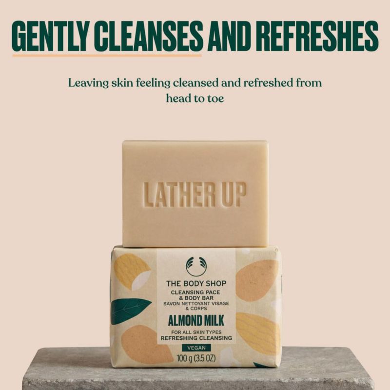 Jabón vegano de leche de almendras The Body Shop 100 g