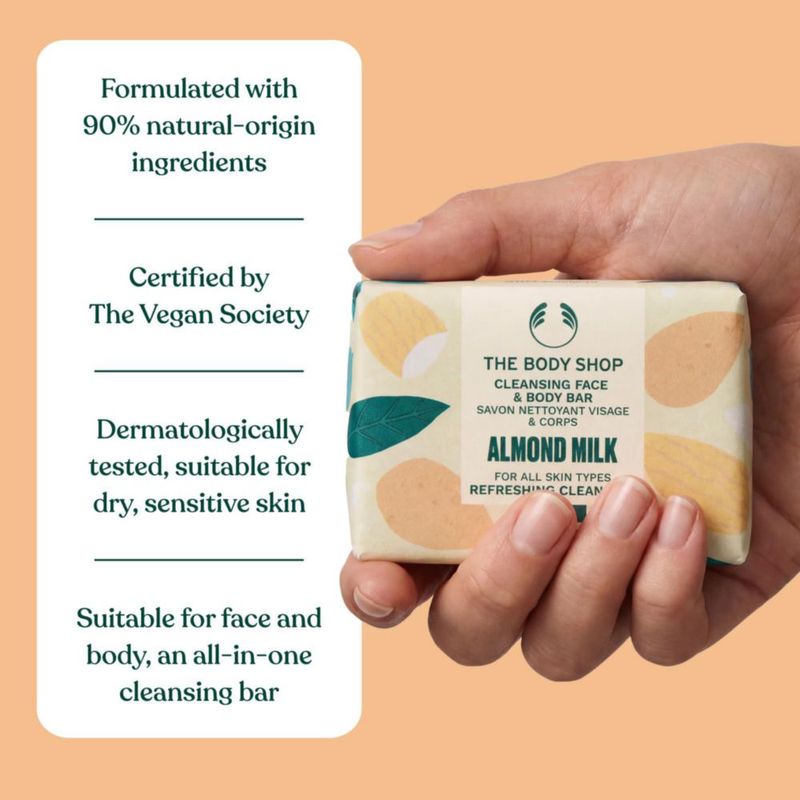 Jabón vegano de leche de almendras The Body Shop 100 g