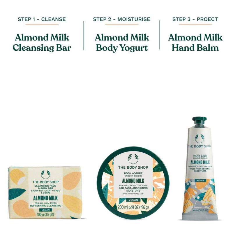 Jabón vegano de leche de almendras The Body Shop 100 g
