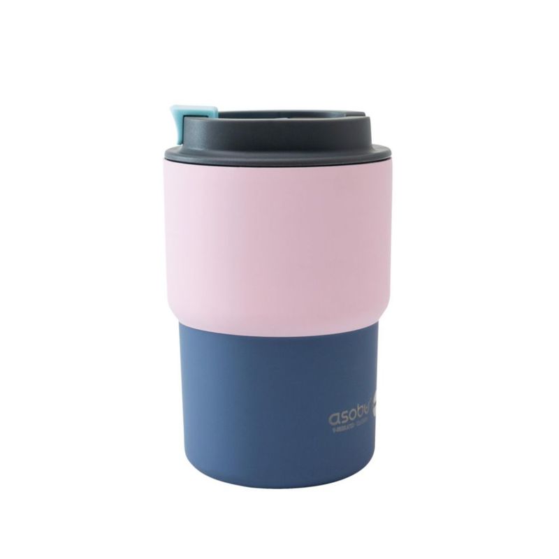 Taza de café asobu 355 ml cerámica rosa de doble pared