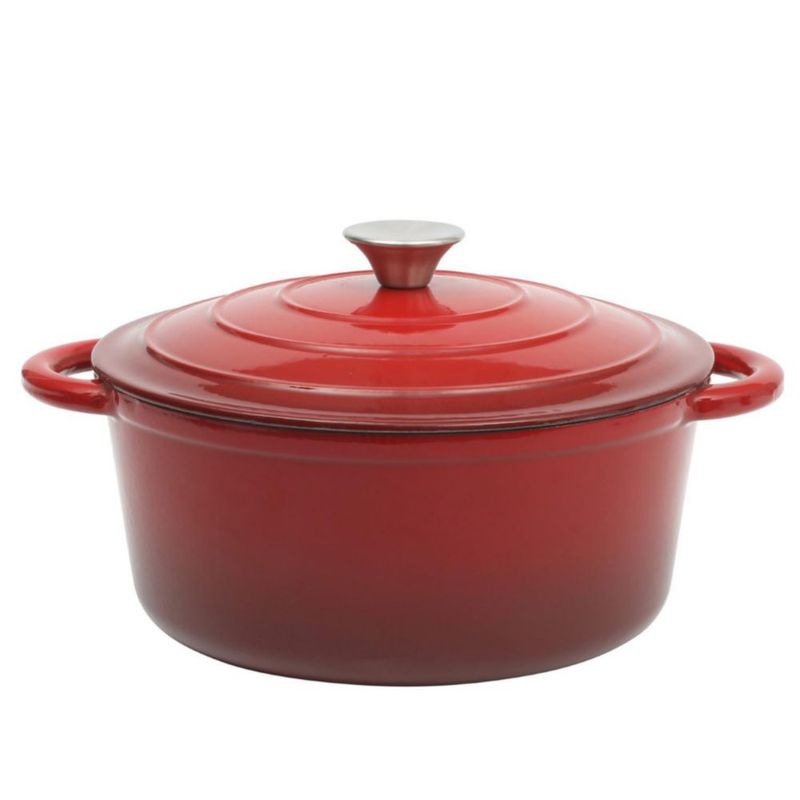 Olla Holandesa Gibson Home de 5 L hierro fundido con esmalte rojo
