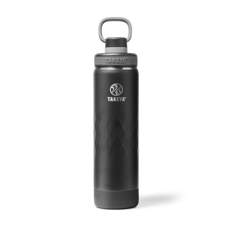 Botella de Agua Takeya 620 ml Obsidian con Tapa de Pico y Bloqueador de Hielo