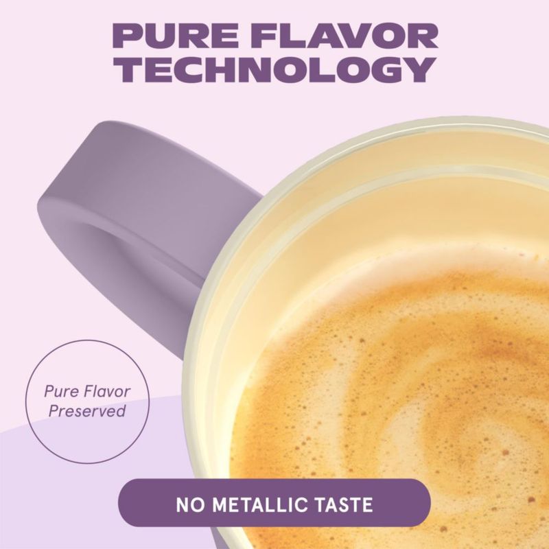 Taza para Beber asobu 355 ml Morada con Recubrimiento Cerámico