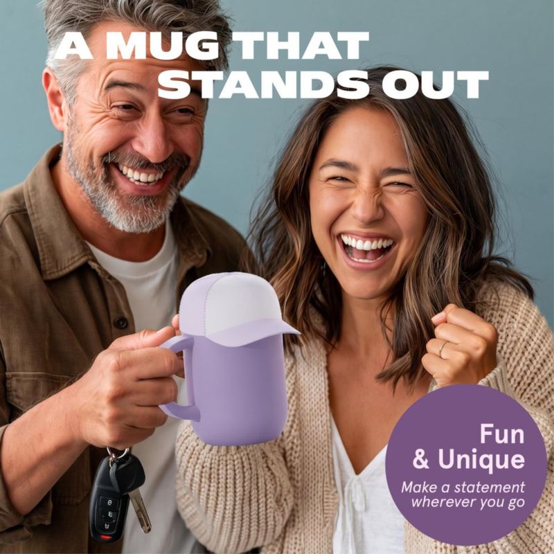 Taza para Beber asobu 355 ml Morada con Recubrimiento Cerámico