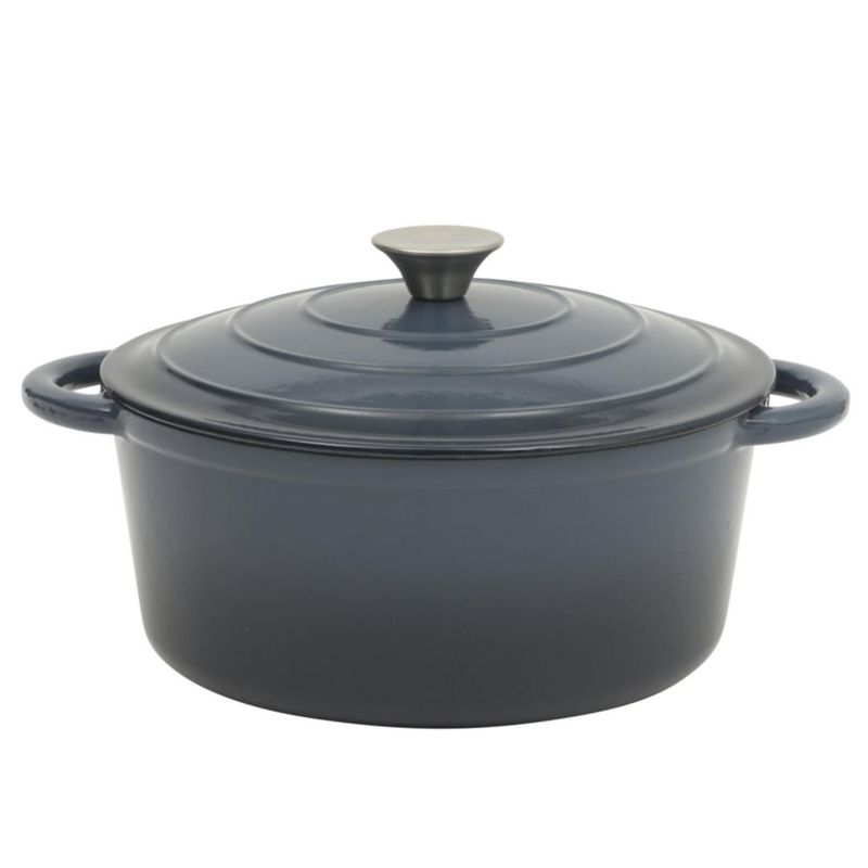 Cazuela de hierro fundido esmaltado Gibson Home 5 L Azul Marino