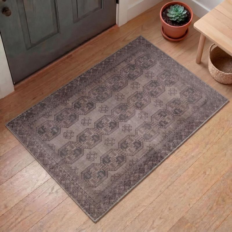 Alfombra Kuden 91 cm x 152 cm Lavable Vintage Antideslizante