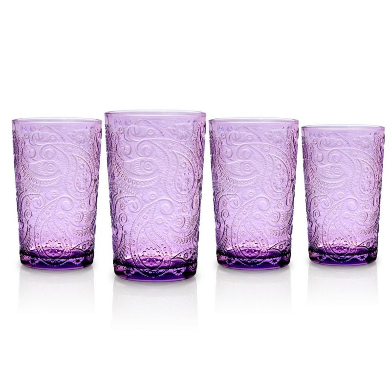 Vasos de bebida Godinger 380 ml Lavanda – Pack de 4