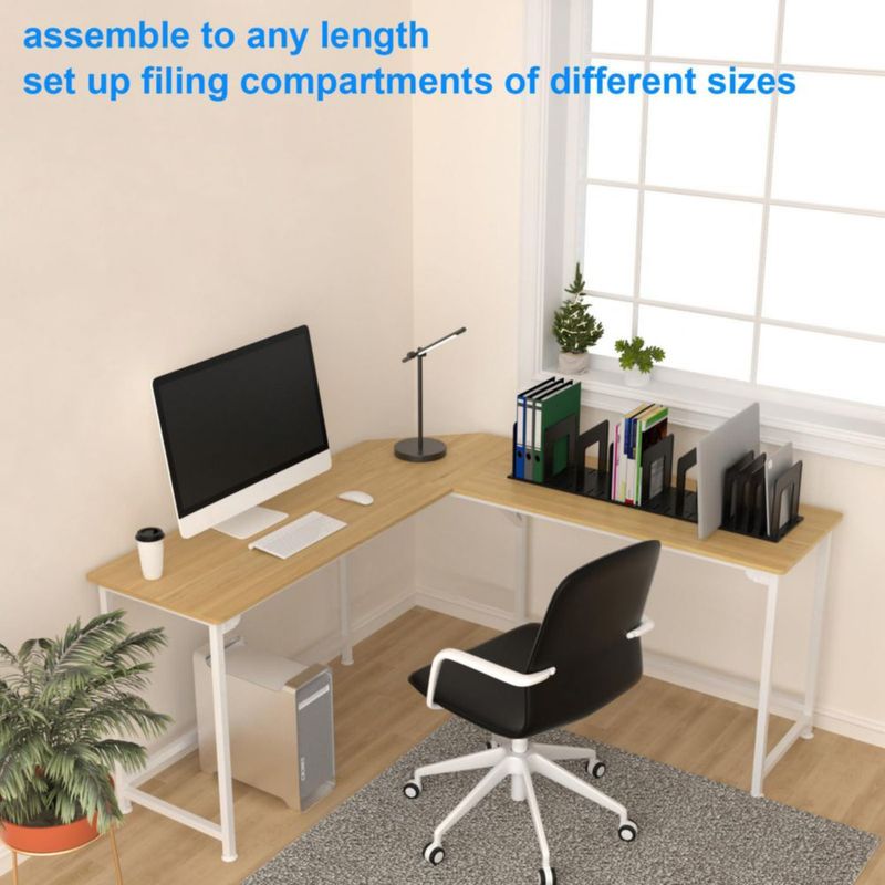 Organizador Vertical de Archivos LuluEasy Ajustable - Plástico Blanco