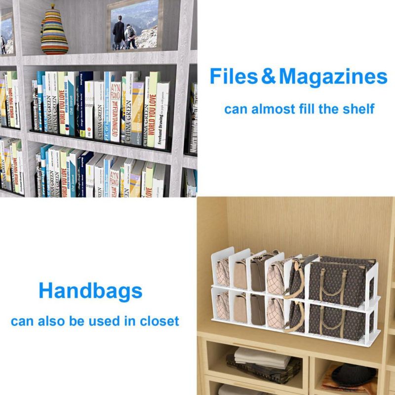 Organizador Vertical de Archivos LuluEasy Ajustable - Plástico Blanco