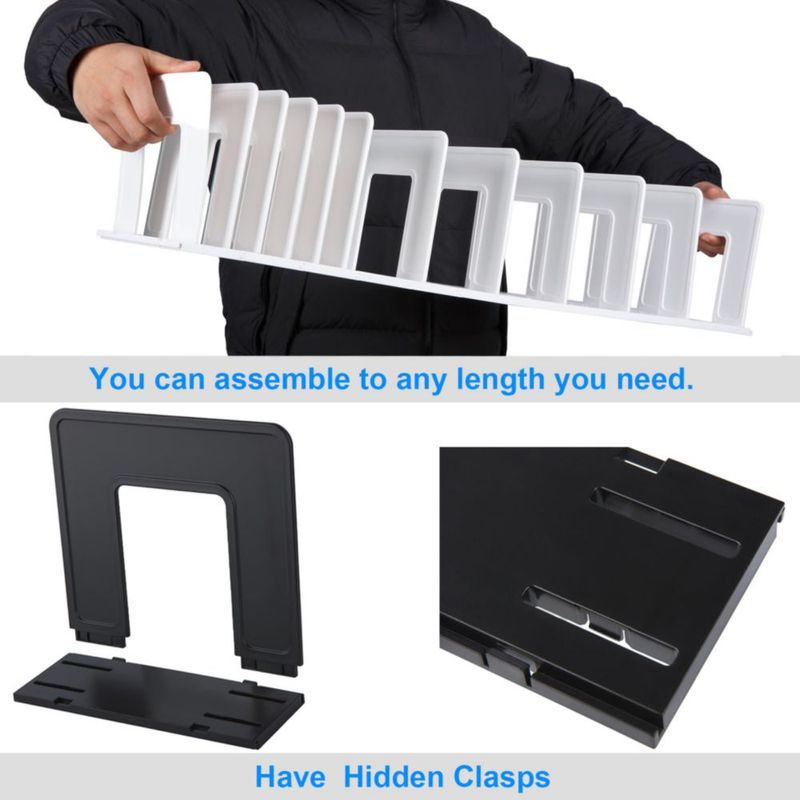 Organizador Vertical de Archivos LuluEasy Ajustable - Plástico Blanco