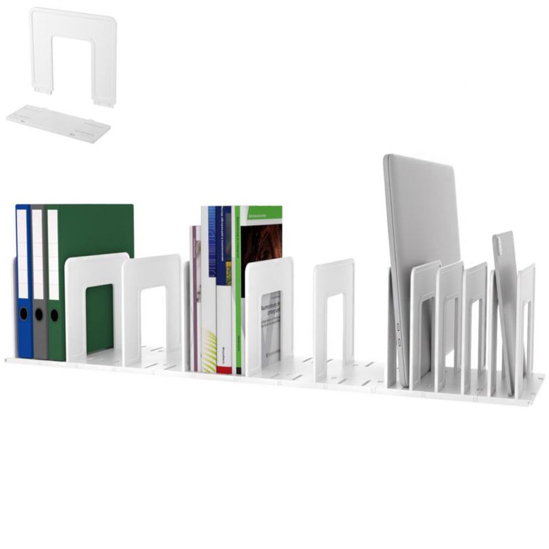 Organizador Vertical de Archivos LuluEasy Ajustable - Plástico Blanco