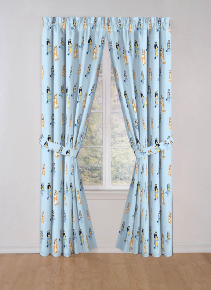 Cortinas Jay Franco 107 cm x 213 cm Bluey y Bingo (2 unidades)