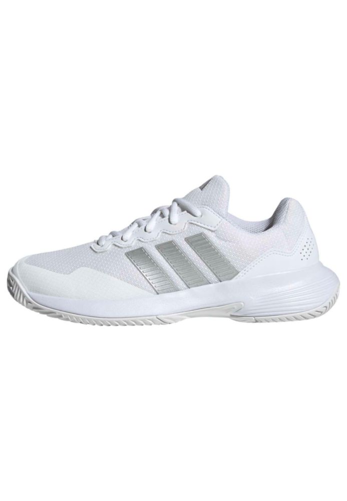 Zapatillas adidas Gamecourt 2 W para mujer blanco/plata talla 6