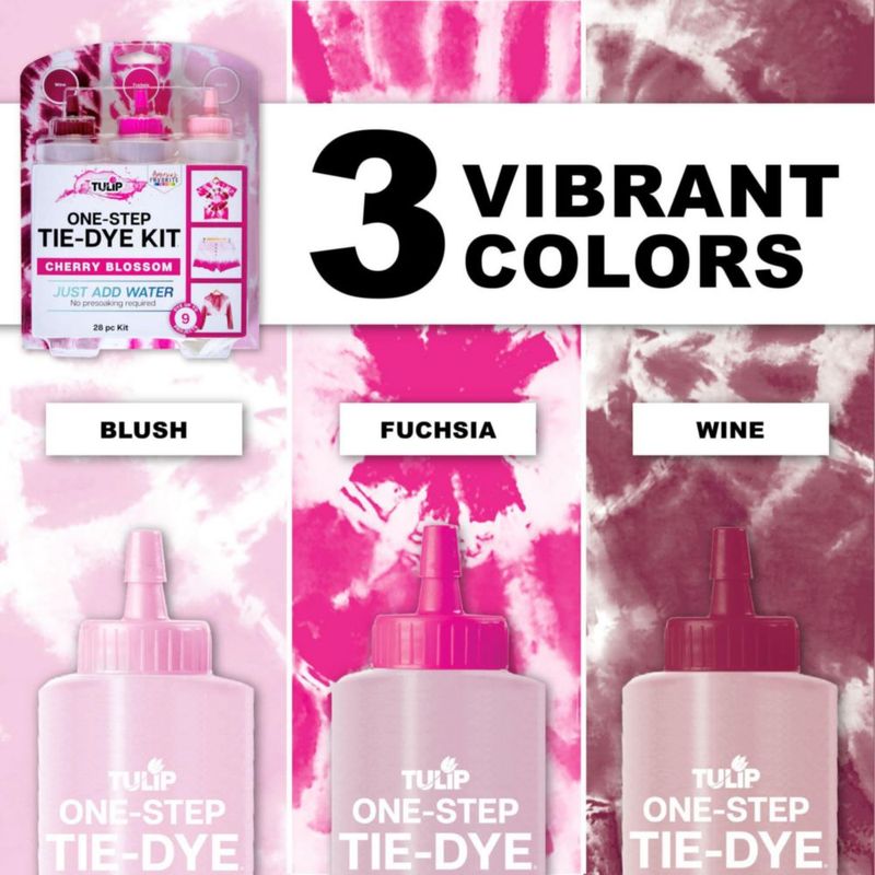 Kit de tintado tie-dye de 3 colores DYE TULIP Cerezo en Flor
