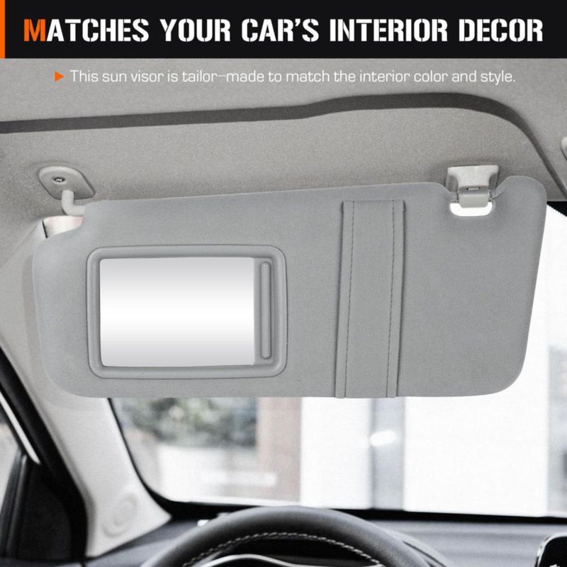 Visor solar Aeagle para Toyota Camry 2007‑2011 gris con espejo y luz