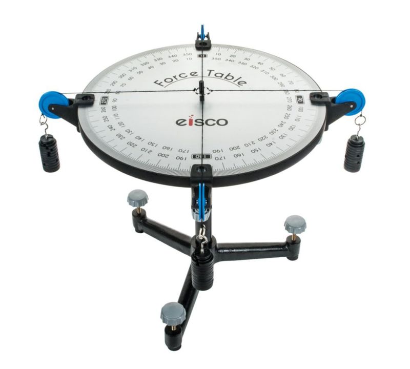 Mesa de Fuerzas EISCO 40 cm con Superficie de Polímero y Juegos de Masas