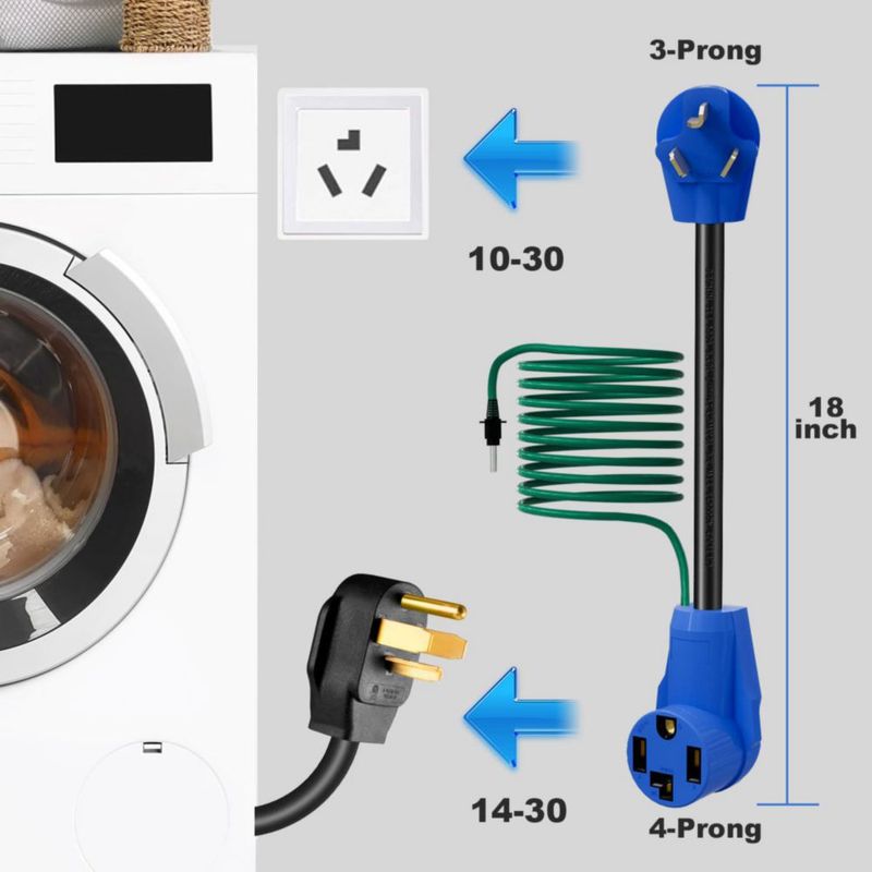 Adaptador de enchufe para secadora FROSTYRIDER 45 cm 30 A 220 V