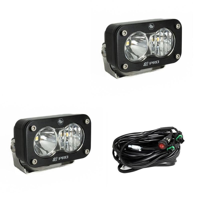 Luz LED Baja Designs S2 Pro Negra – Par Conducción/Combo