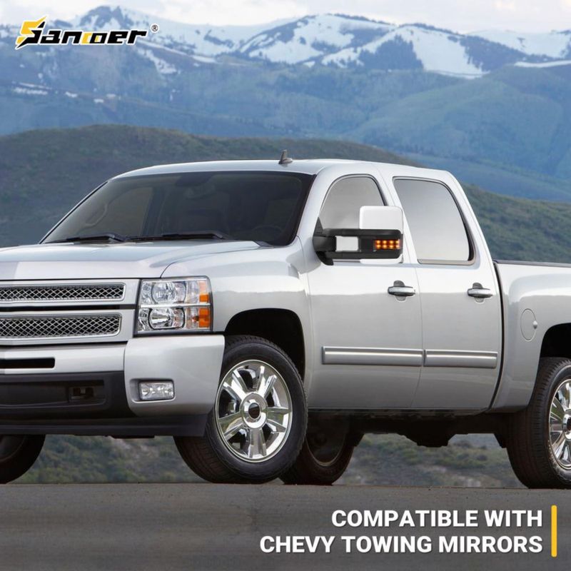 Espejos de Remolque Sanooer para Chevrolet Silverado y GMC Sierra