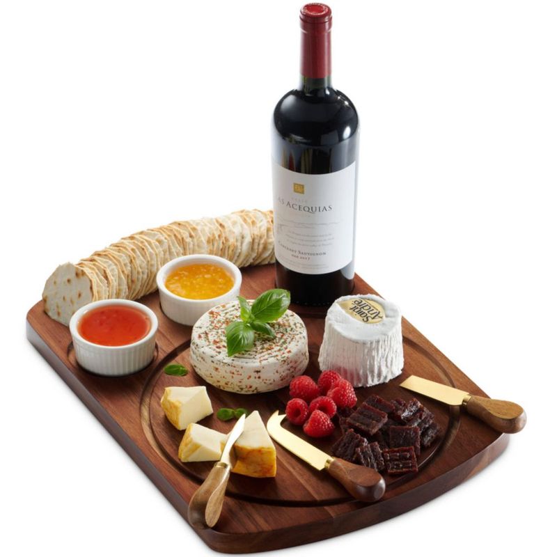 Set de tabla de quesos de madera de acacia Godinger - regalo