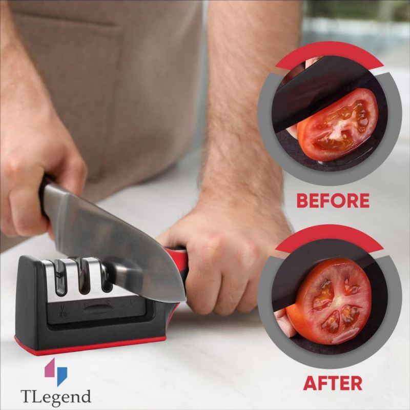 Afilador de Cuchillos TechnoLegend de 4 Etapas para Cocina