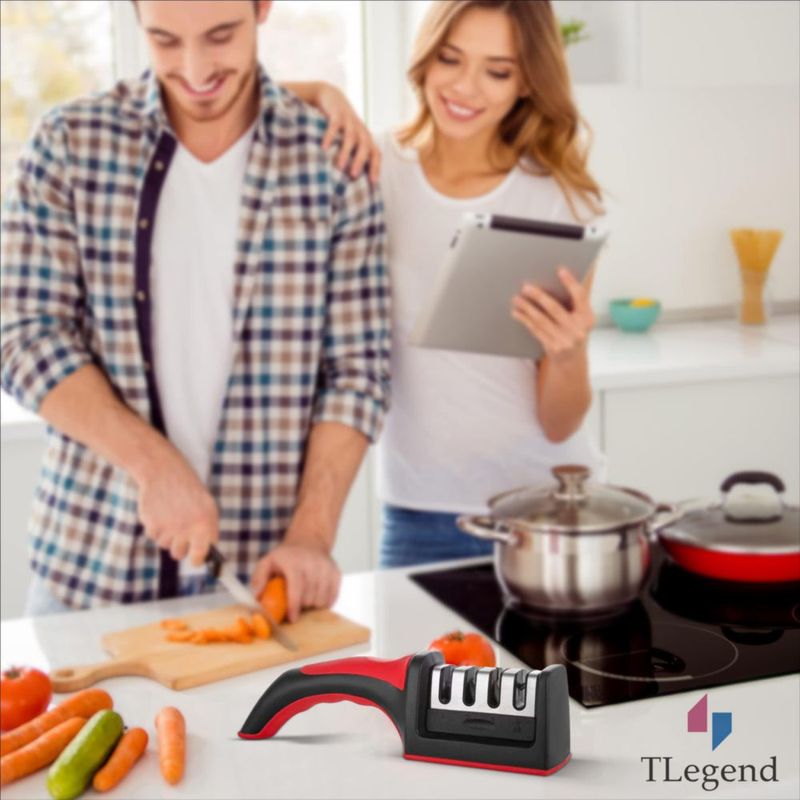 Afilador de Cuchillos TechnoLegend de 4 Etapas para Cocina