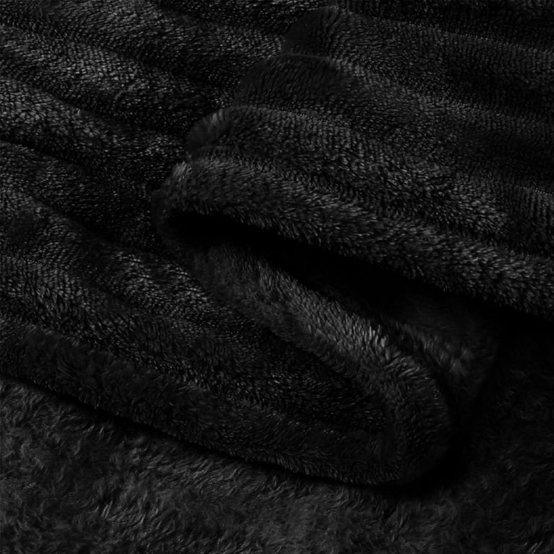 Manta BEDELITE Twin 152 × 203 cm Negro 3D de Forro Polar