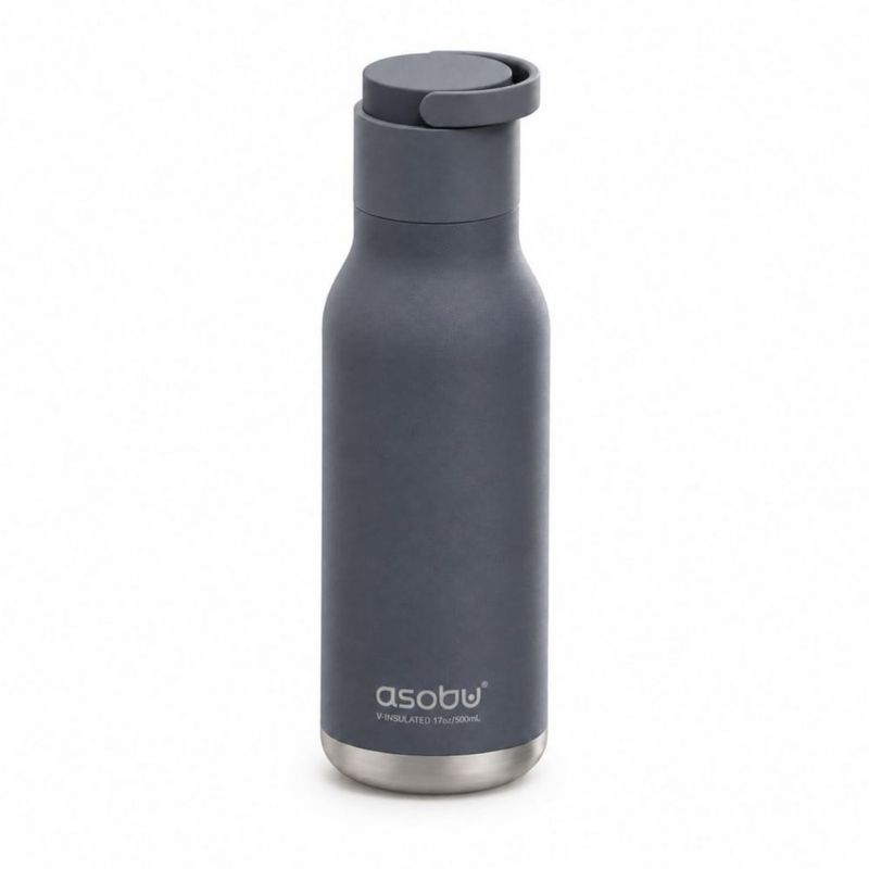 Botella de agua Asobu 400 ml gris pizarra aislada