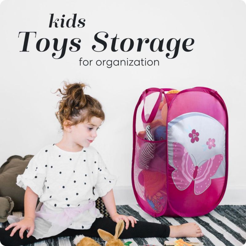 Cesto de ropa plegable Handy Laundry con diseño de mariposa