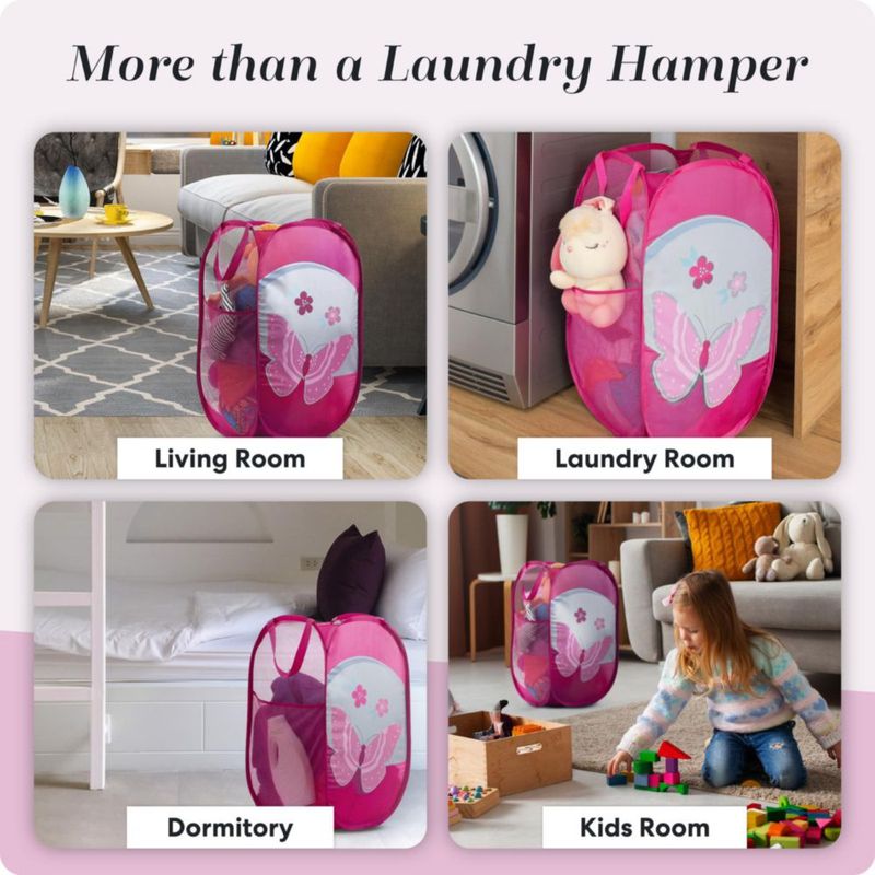 Cesto de ropa plegable Handy Laundry con diseño de mariposa