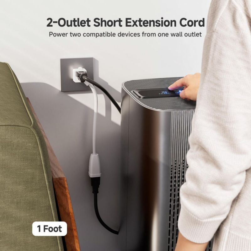 Cable de extensión Cable Matters 30 cm 2 tomas (Pack de 2)