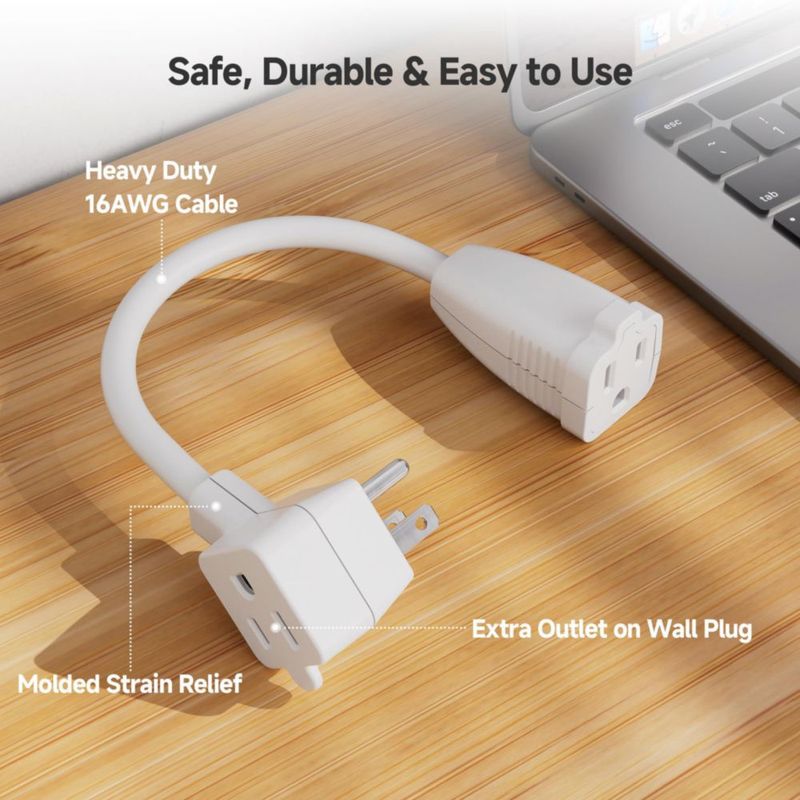 Cable de extensión Cable Matters 30 cm 2 tomas (Pack de 2)