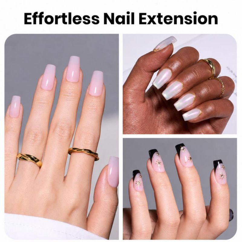 Puntas de uñas Beetles Gel Polish 256 uds 16 tamaños